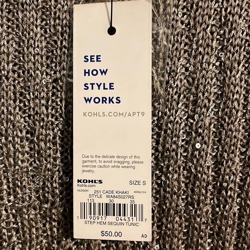 APT 9 new size S sparkly grey sweater